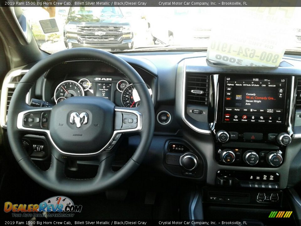 2019 Ram 1500 Big Horn Crew Cab Billett Silver Metallic / Black/Diesel Gray Photo #13