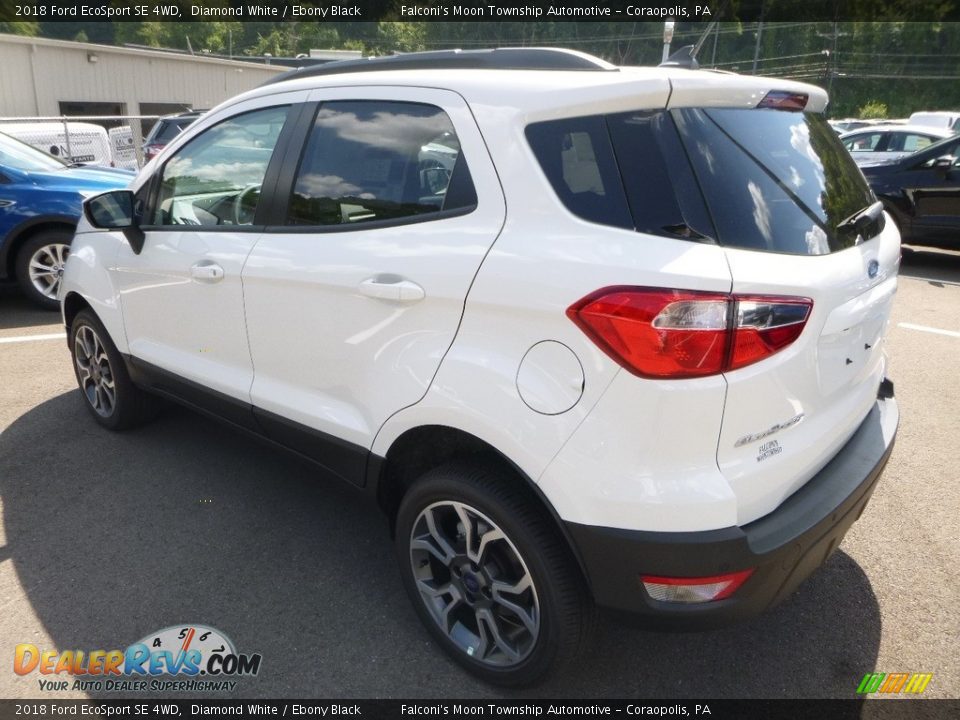 2018 Ford EcoSport SE 4WD Diamond White / Ebony Black Photo #6