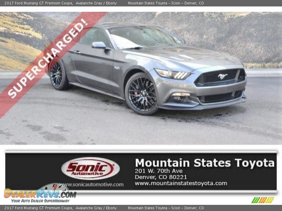 2017 Ford Mustang GT Premium Coupe Avalanche Gray / Ebony Photo #1