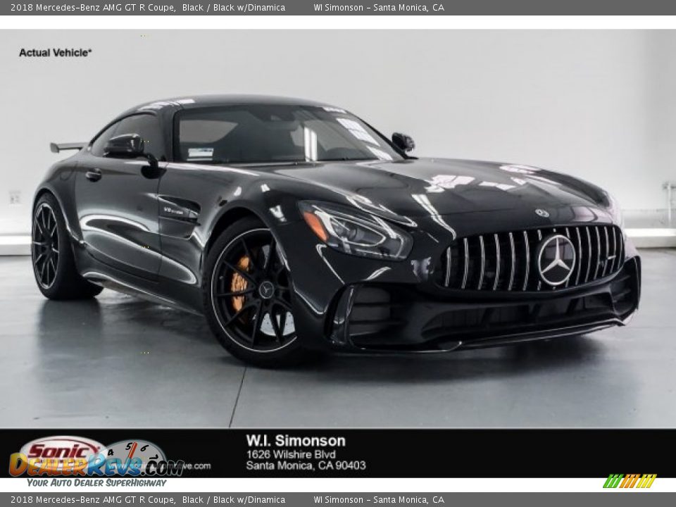 2018 Mercedes-Benz AMG GT R Coupe Black / Black w/Dinamica Photo #1