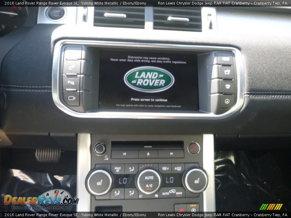 2016 Land Rover Range Rover Evoque SE Yulong White Metalllic / Ebony/Ebony Photo #15