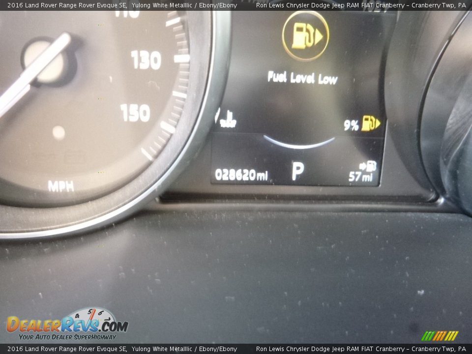 2016 Land Rover Range Rover Evoque SE Yulong White Metalllic / Ebony/Ebony Photo #16