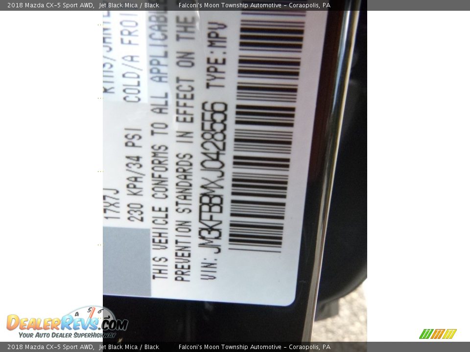 2018 Mazda CX-5 Sport AWD Jet Black Mica / Black Photo #11