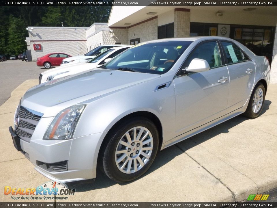 2011 Cadillac CTS 4 3.0 AWD Sedan Radiant Silver Metallic / Cashmere/Cocoa Photo #2