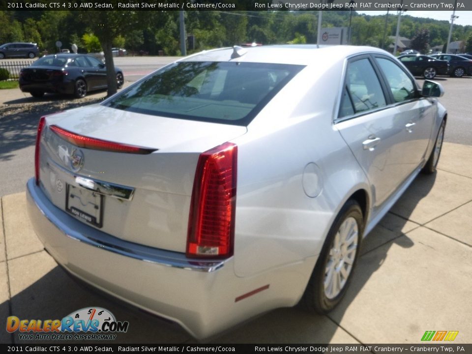 2011 Cadillac CTS 4 3.0 AWD Sedan Radiant Silver Metallic / Cashmere/Cocoa Photo #5