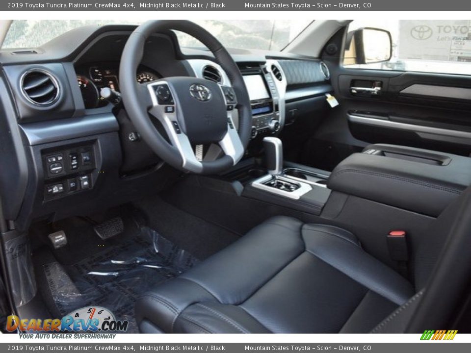 Black Interior - 2019 Toyota Tundra Platinum CrewMax 4x4 Photo #5