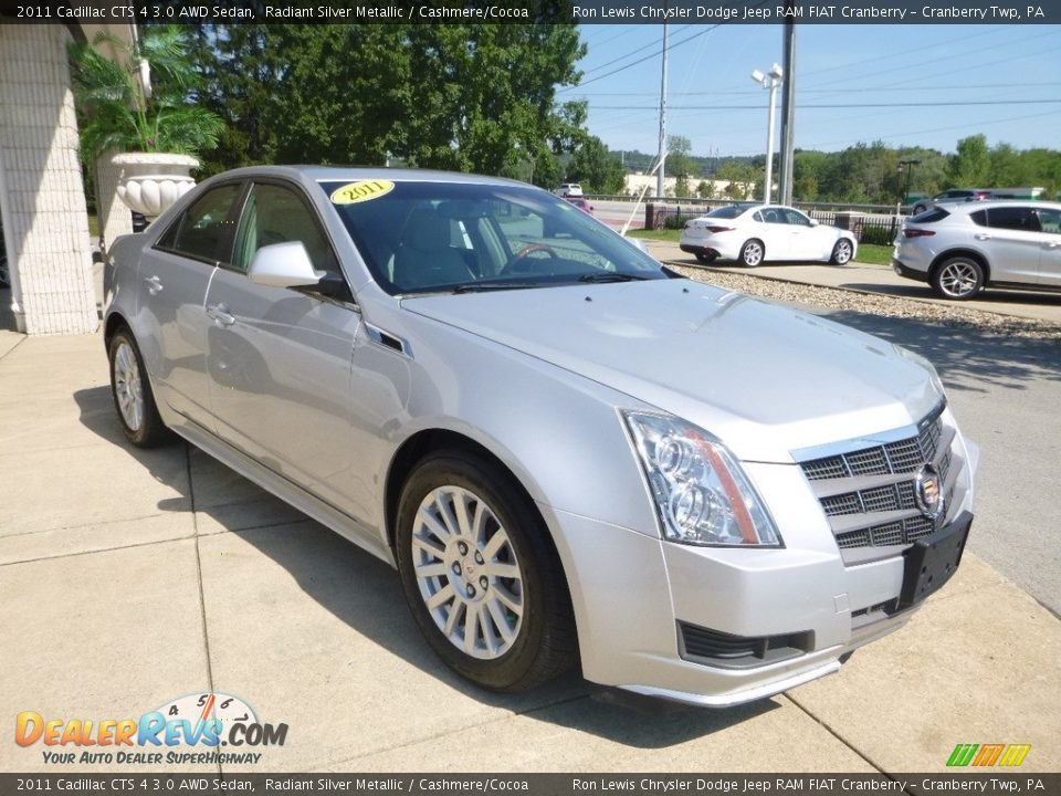 2011 Cadillac CTS 4 3.0 AWD Sedan Radiant Silver Metallic / Cashmere/Cocoa Photo #10