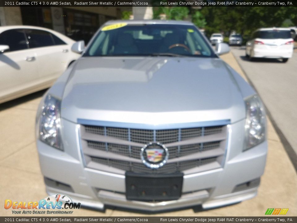 2011 Cadillac CTS 4 3.0 AWD Sedan Radiant Silver Metallic / Cashmere/Cocoa Photo #11
