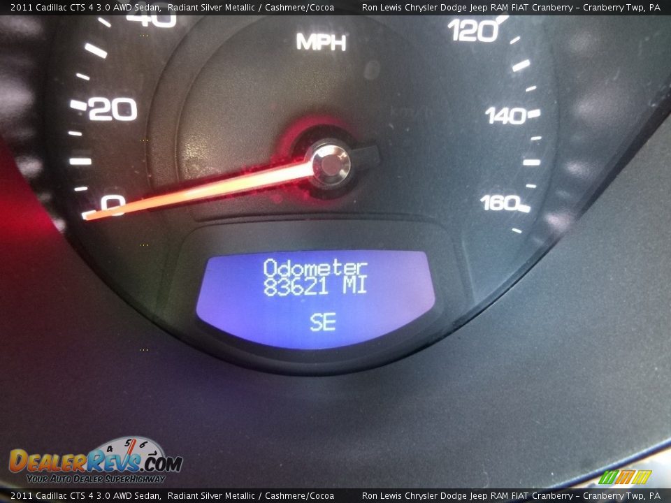 2011 Cadillac CTS 4 3.0 AWD Sedan Radiant Silver Metallic / Cashmere/Cocoa Photo #14