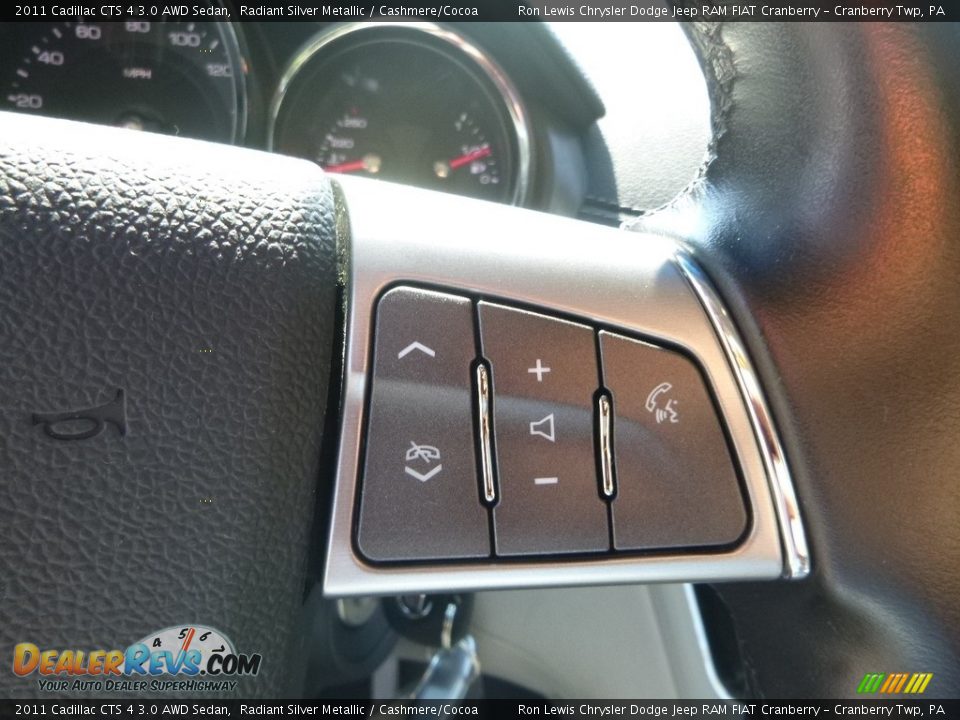 2011 Cadillac CTS 4 3.0 AWD Sedan Radiant Silver Metallic / Cashmere/Cocoa Photo #18