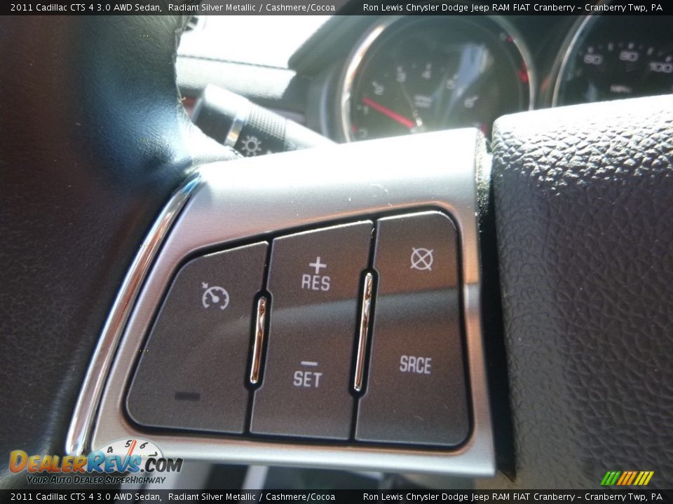 2011 Cadillac CTS 4 3.0 AWD Sedan Radiant Silver Metallic / Cashmere/Cocoa Photo #19
