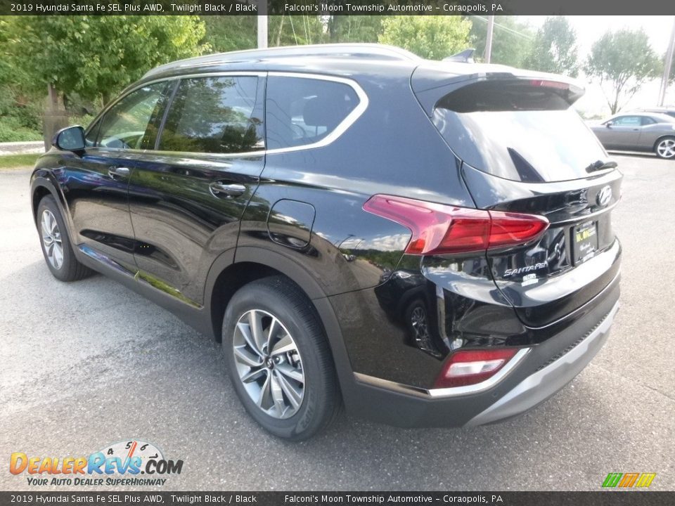 2019 Hyundai Santa Fe SEL Plus AWD Twilight Black / Black Photo #6