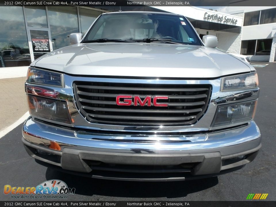 2012 GMC Canyon SLE Crew Cab 4x4 Pure Silver Metallic / Ebony Photo #2