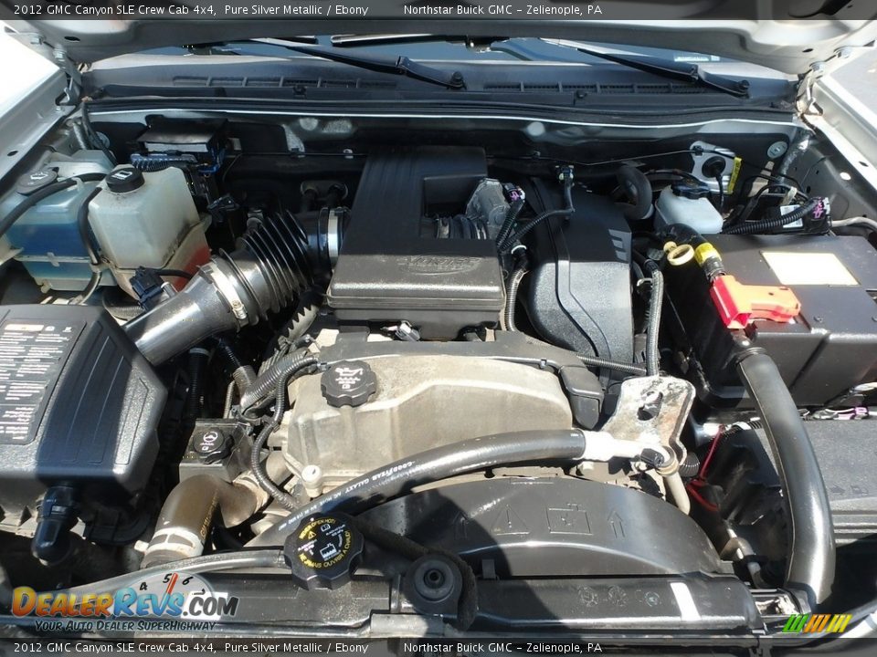 2012 GMC Canyon SLE Crew Cab 4x4 Pure Silver Metallic / Ebony Photo #3