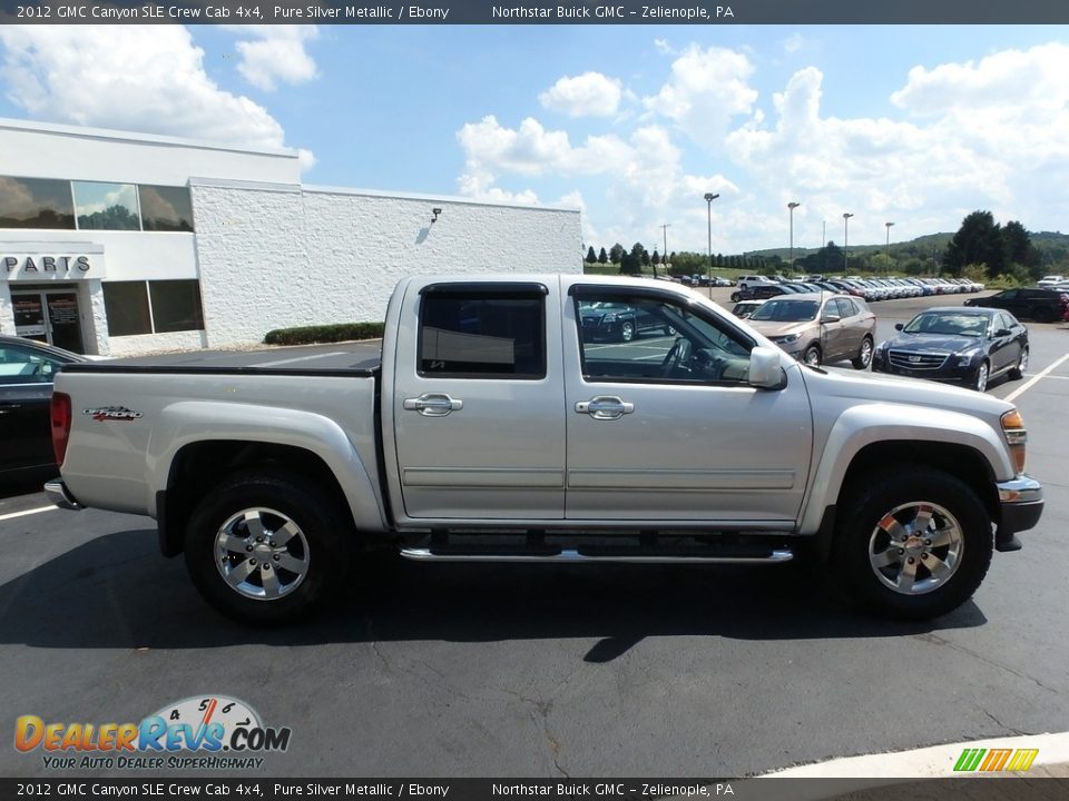 2012 GMC Canyon SLE Crew Cab 4x4 Pure Silver Metallic / Ebony Photo #5