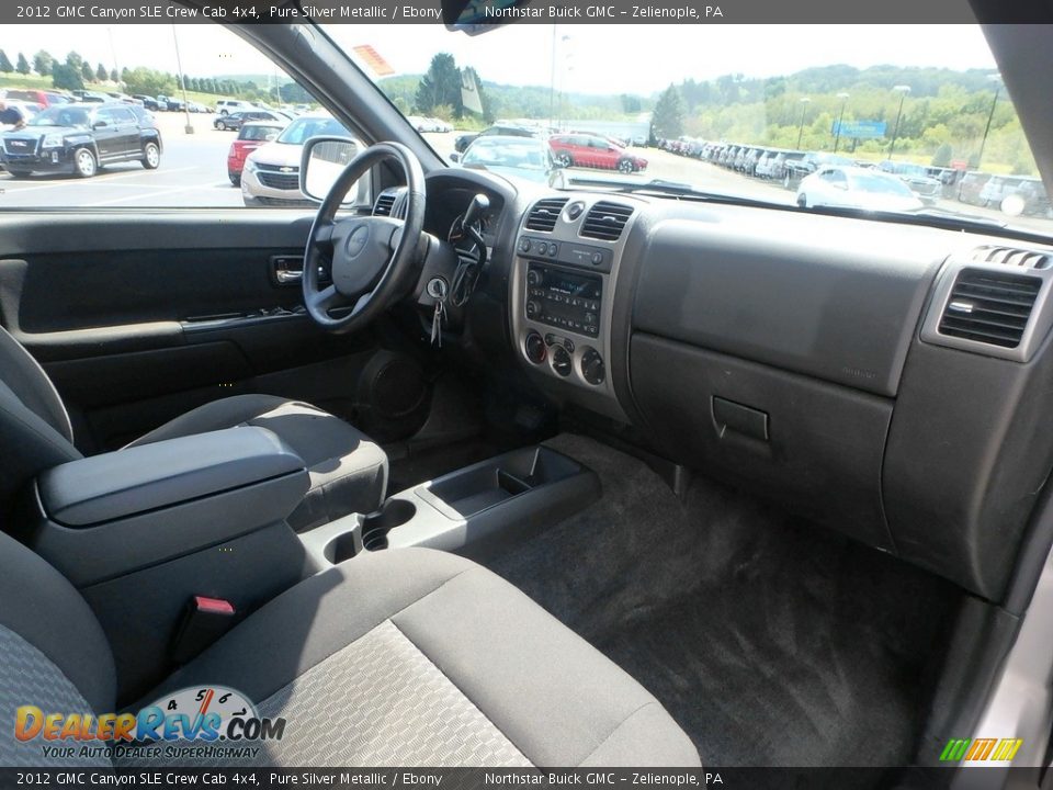 2012 GMC Canyon SLE Crew Cab 4x4 Pure Silver Metallic / Ebony Photo #6