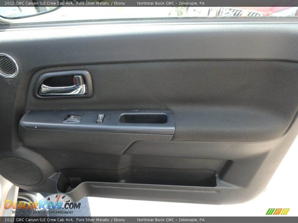 2012 GMC Canyon SLE Crew Cab 4x4 Pure Silver Metallic / Ebony Photo #7