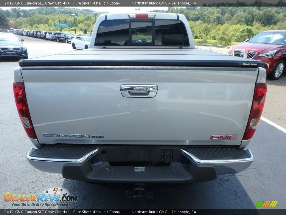 2012 GMC Canyon SLE Crew Cab 4x4 Pure Silver Metallic / Ebony Photo #11