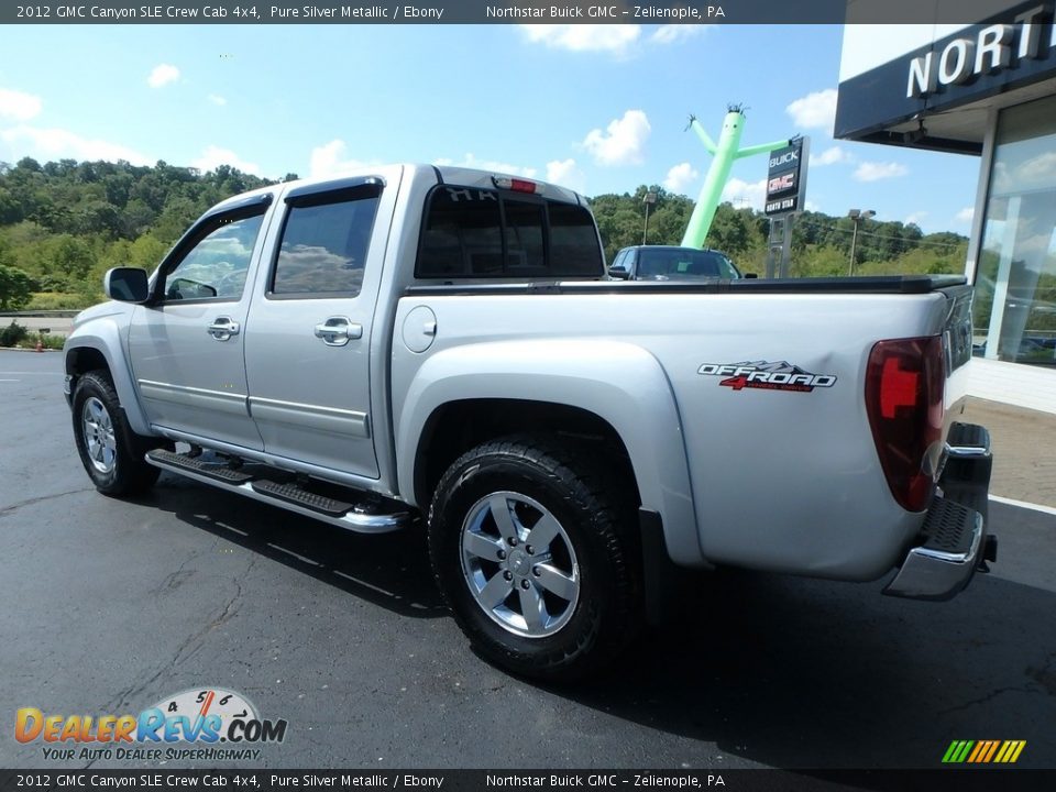 2012 GMC Canyon SLE Crew Cab 4x4 Pure Silver Metallic / Ebony Photo #13