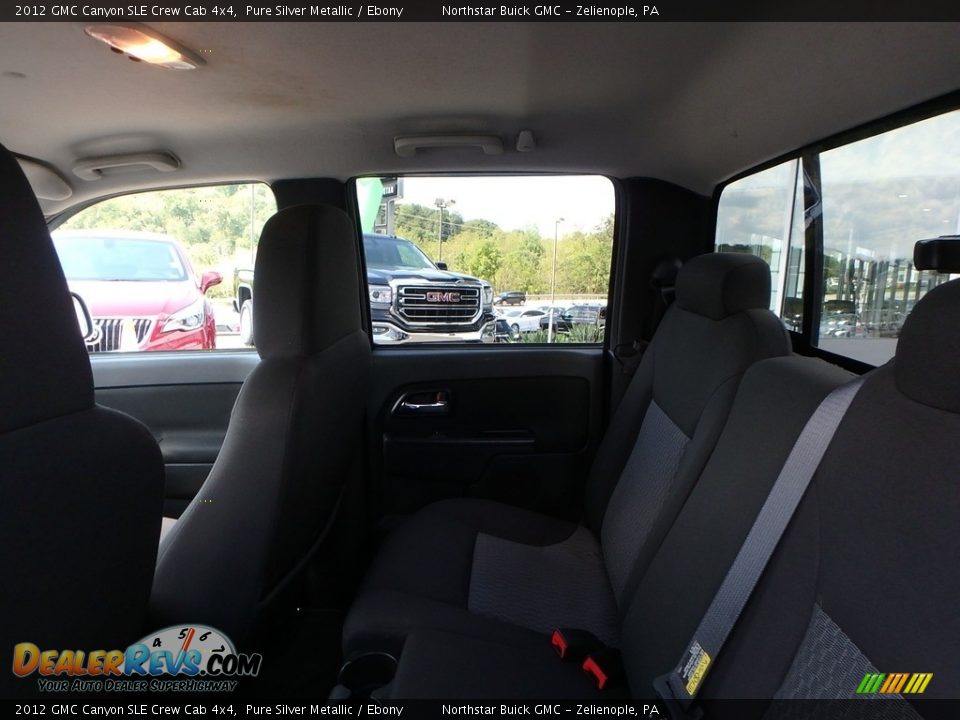 2012 GMC Canyon SLE Crew Cab 4x4 Pure Silver Metallic / Ebony Photo #17