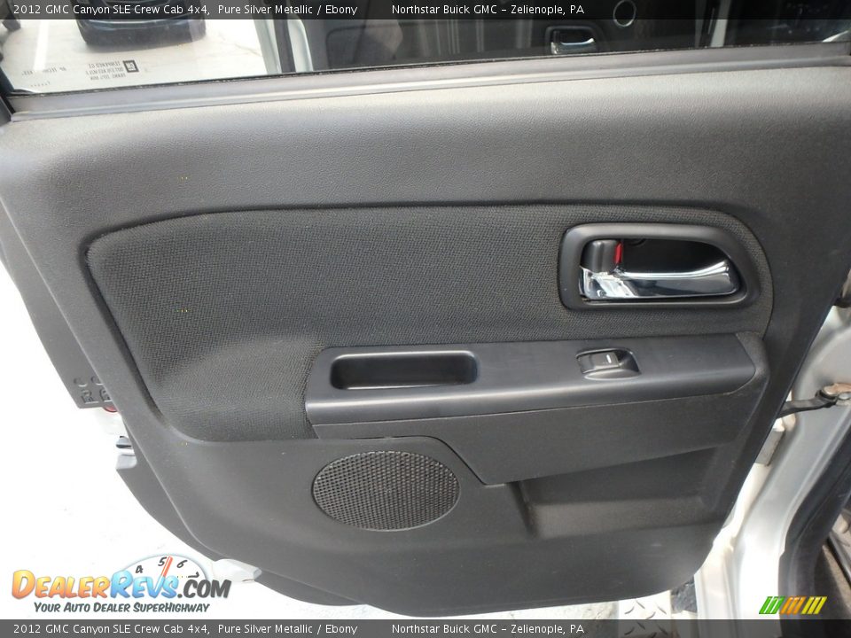 2012 GMC Canyon SLE Crew Cab 4x4 Pure Silver Metallic / Ebony Photo #19