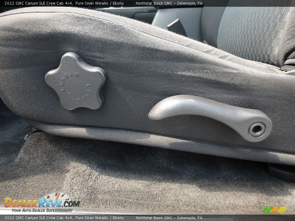 2012 GMC Canyon SLE Crew Cab 4x4 Pure Silver Metallic / Ebony Photo #22