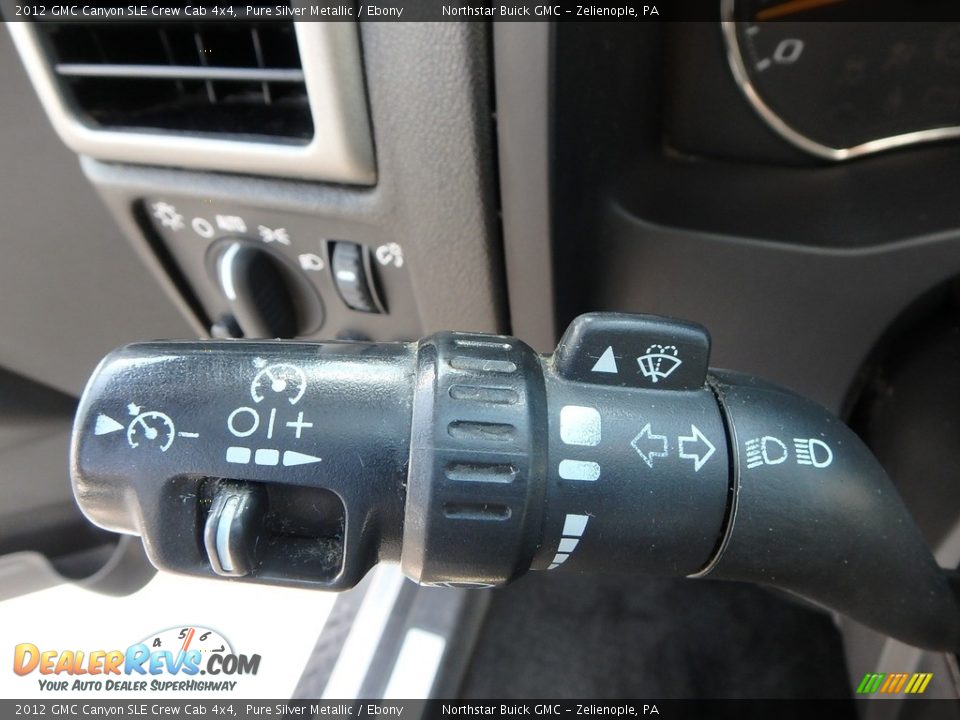 2012 GMC Canyon SLE Crew Cab 4x4 Pure Silver Metallic / Ebony Photo #24