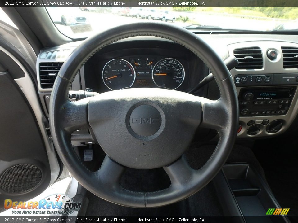 2012 GMC Canyon SLE Crew Cab 4x4 Pure Silver Metallic / Ebony Photo #25