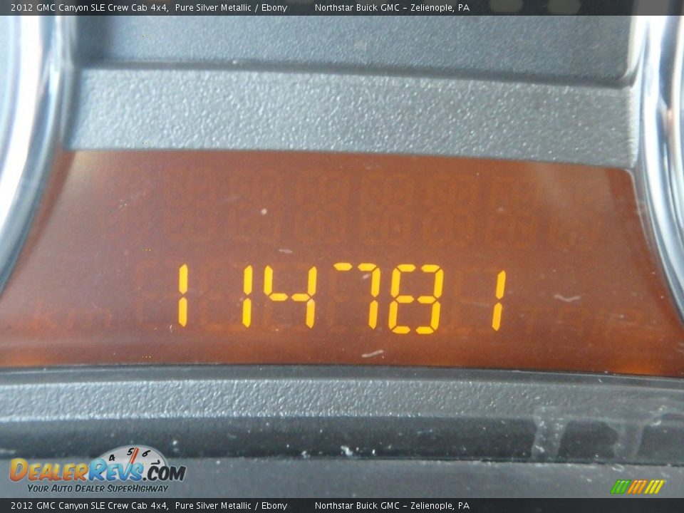 2012 GMC Canyon SLE Crew Cab 4x4 Pure Silver Metallic / Ebony Photo #26