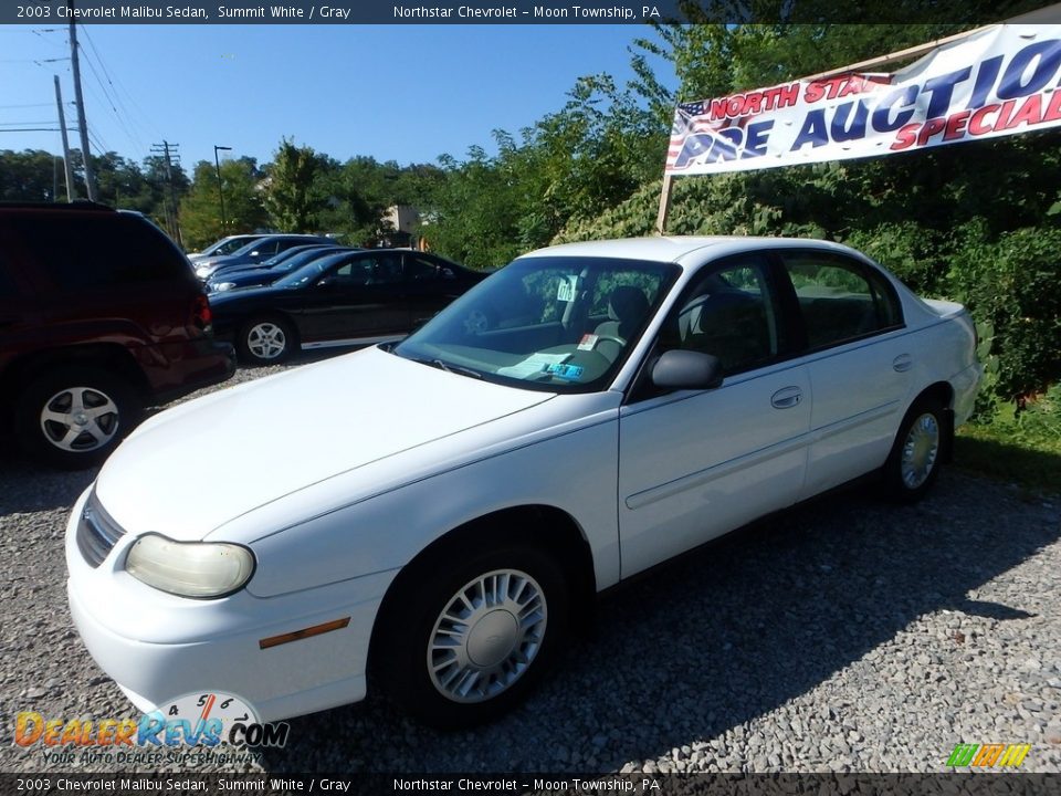 2003 Chevrolet Malibu Sedan Summit White / Gray Photo #1