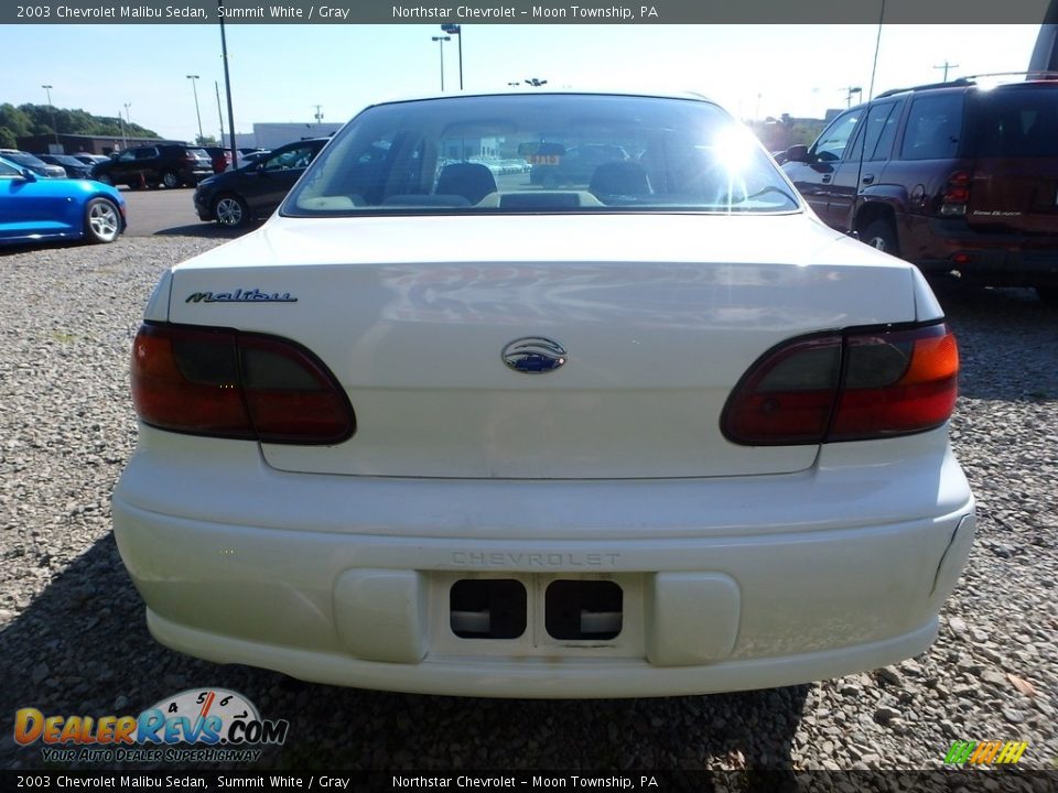 2003 Chevrolet Malibu Sedan Summit White / Gray Photo #3