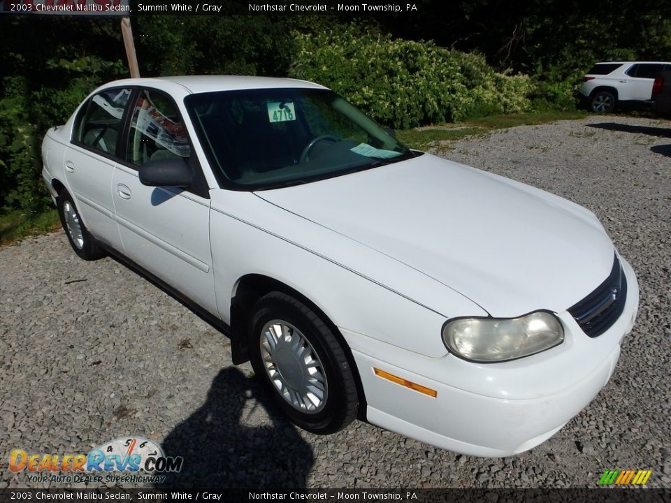 2003 Chevrolet Malibu Sedan Summit White / Gray Photo #5