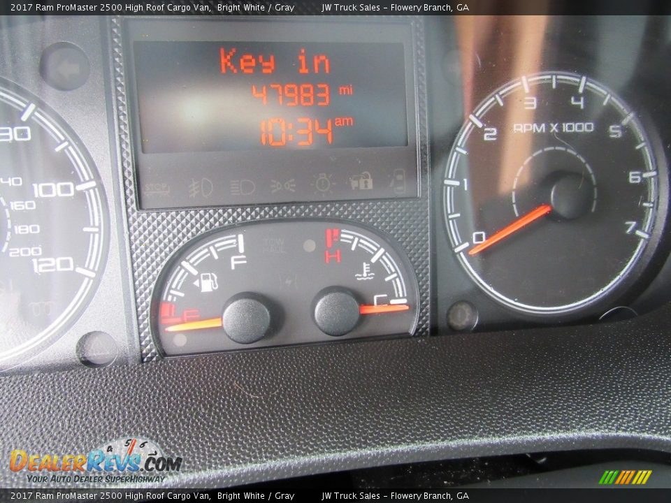 2017 Ram ProMaster 2500 High Roof Cargo Van Bright White / Gray Photo #29