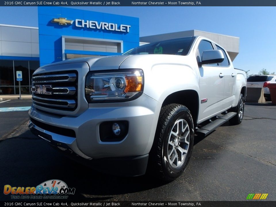 2016 GMC Canyon SLE Crew Cab 4x4 Quicksilver Metallic / Jet Black Photo #2