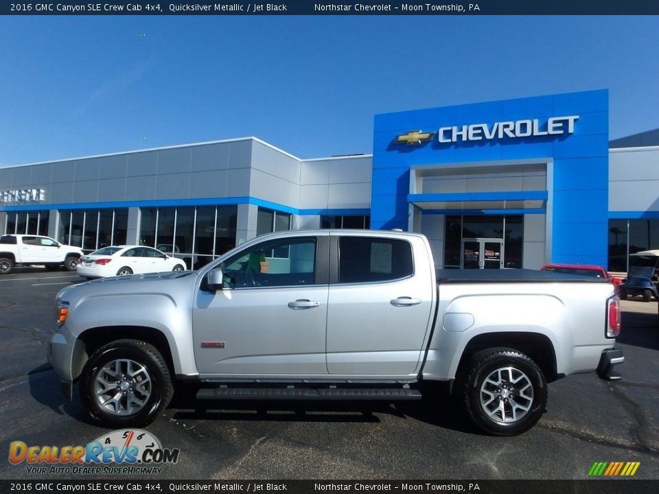 2016 GMC Canyon SLE Crew Cab 4x4 Quicksilver Metallic / Jet Black Photo #3