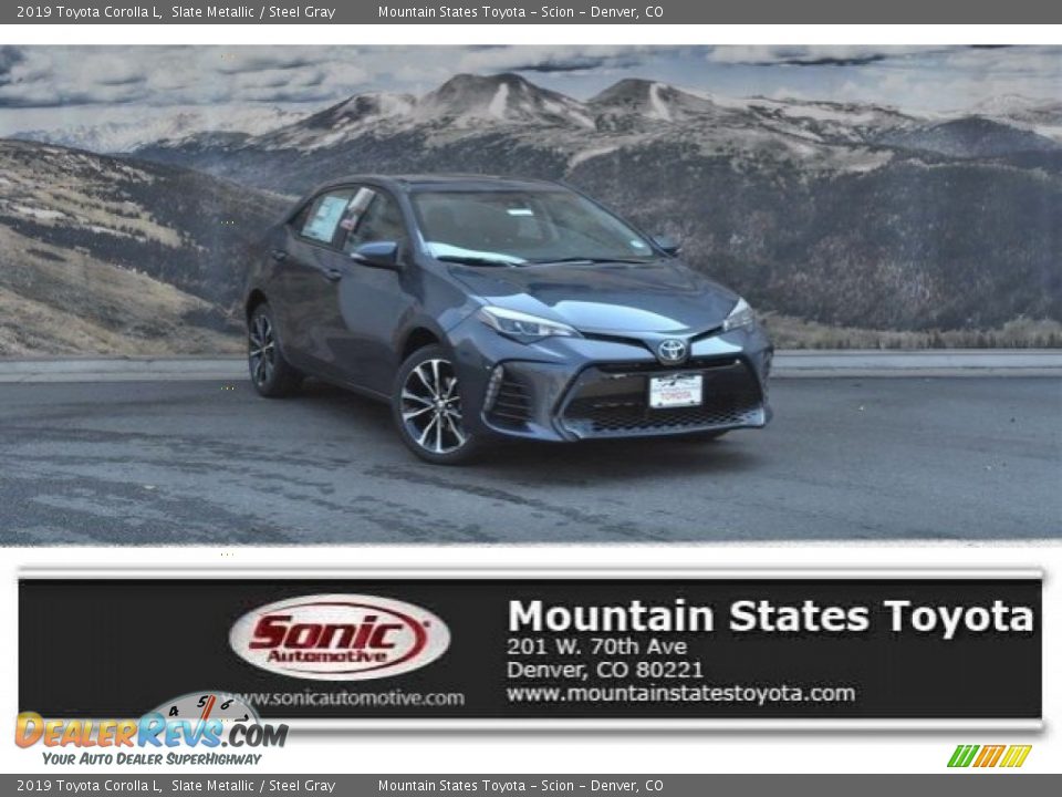 2019 Toyota Corolla L Slate Metallic / Steel Gray Photo #1