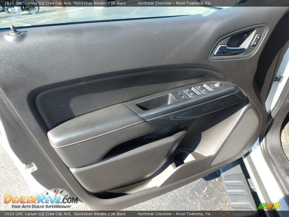 2016 GMC Canyon SLE Crew Cab 4x4 Quicksilver Metallic / Jet Black Photo #24