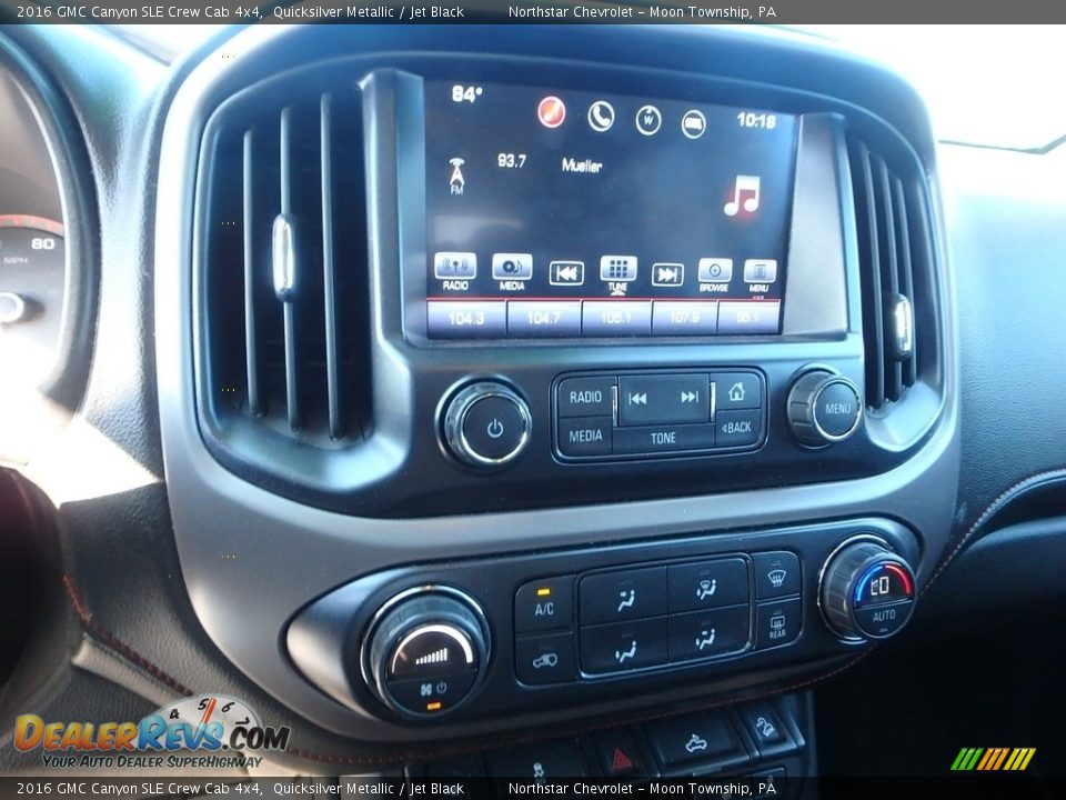 2016 GMC Canyon SLE Crew Cab 4x4 Quicksilver Metallic / Jet Black Photo #27