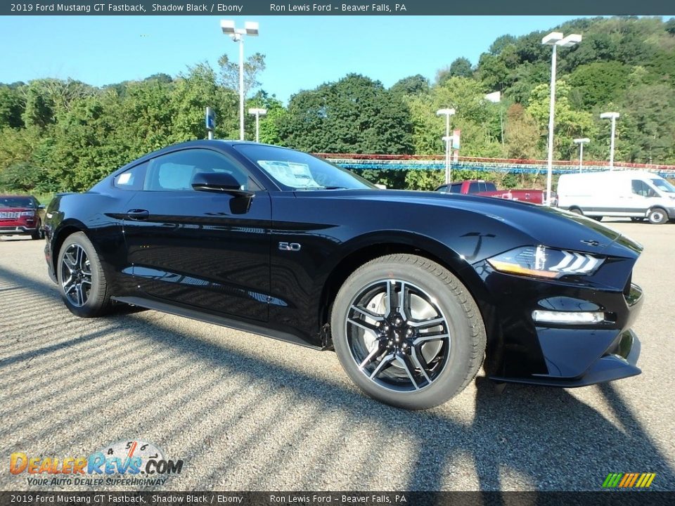 Front 3/4 View of 2019 Ford Mustang GT Fastback Photo #9