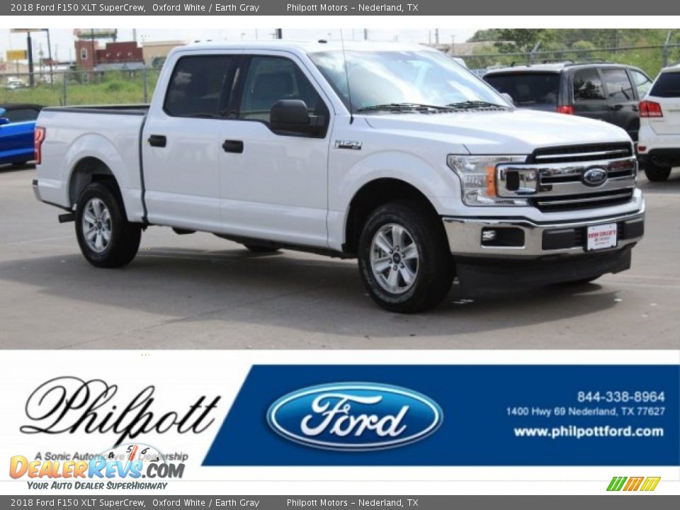 2018 Ford F150 XLT SuperCrew Oxford White / Earth Gray Photo #1