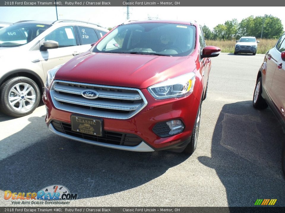 2018 Ford Escape Titanium 4WD Ruby Red / Charcoal Black Photo #1