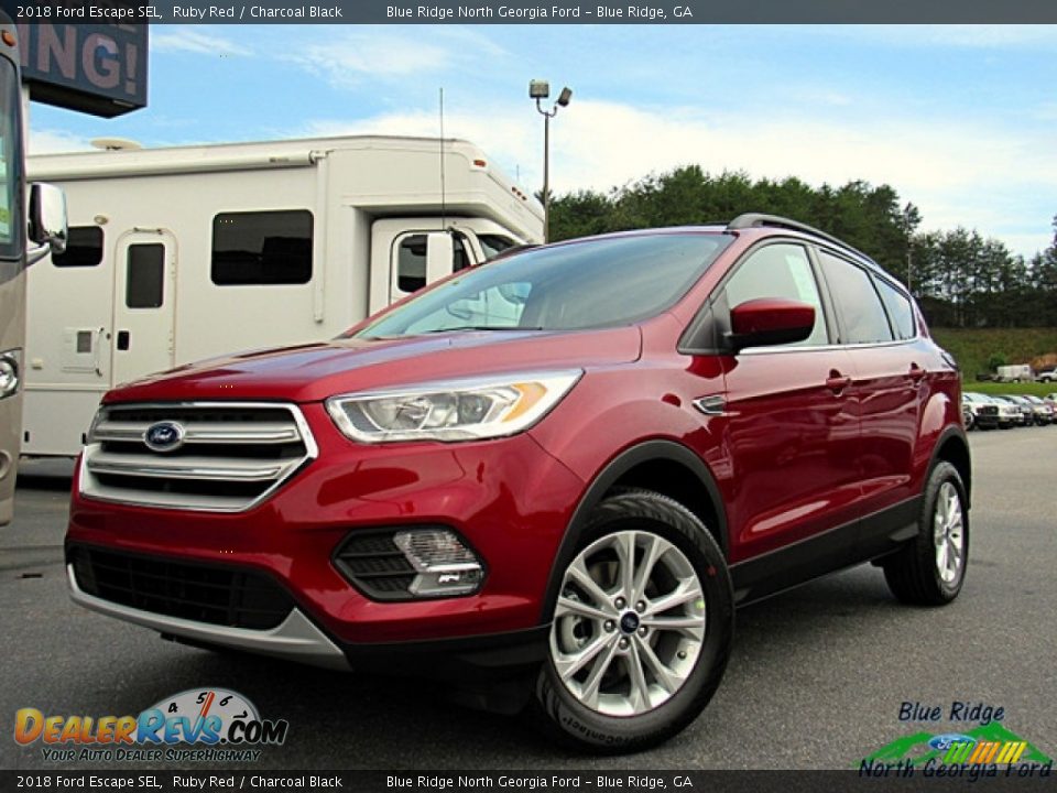 2018 Ford Escape SEL Ruby Red / Charcoal Black Photo #1