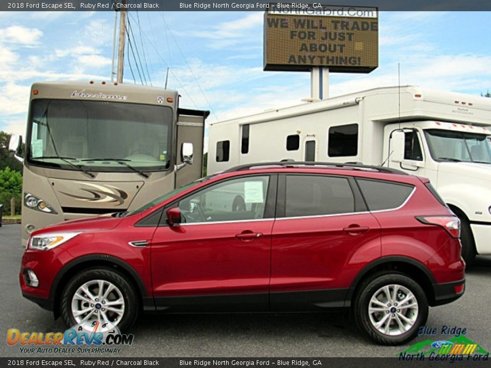 2018 Ford Escape SEL Ruby Red / Charcoal Black Photo #2