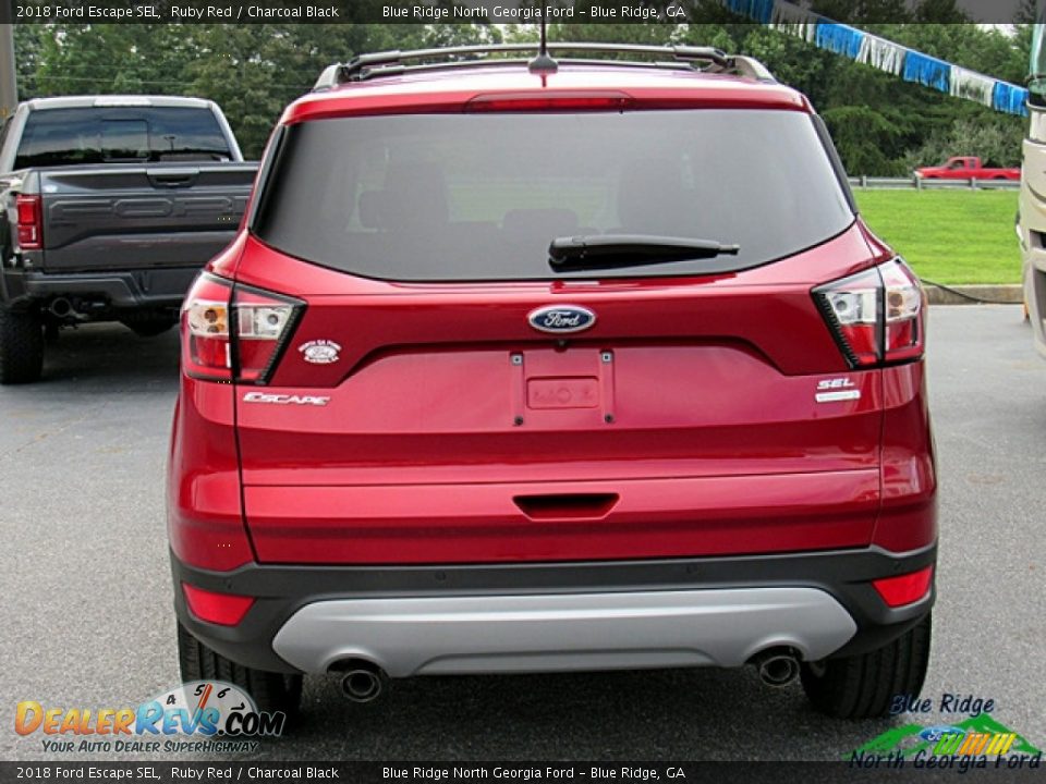 2018 Ford Escape SEL Ruby Red / Charcoal Black Photo #4