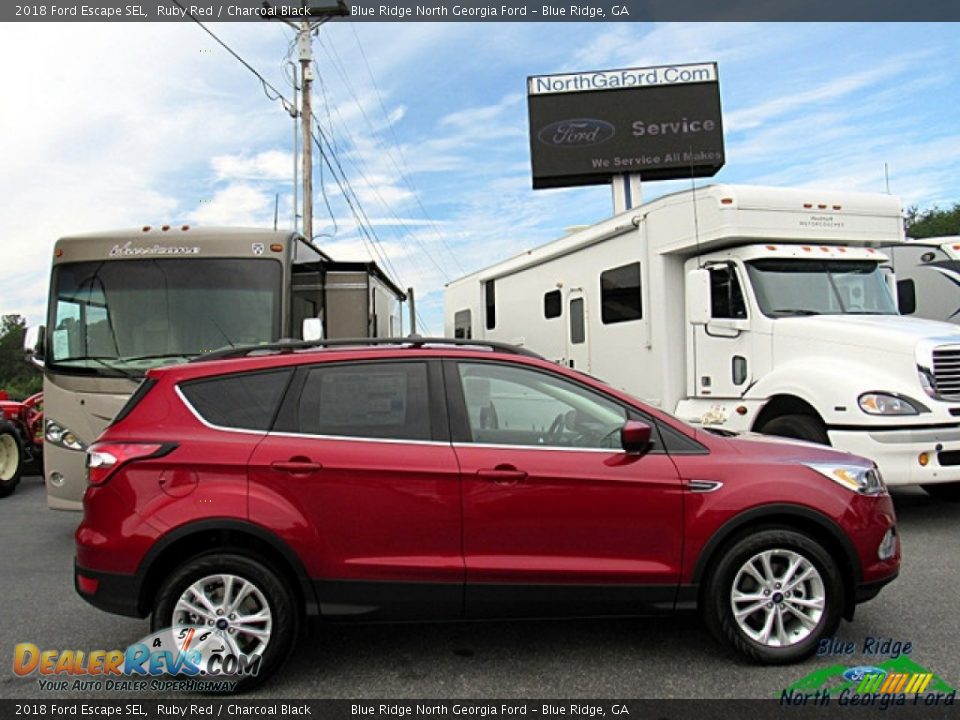 2018 Ford Escape SEL Ruby Red / Charcoal Black Photo #7
