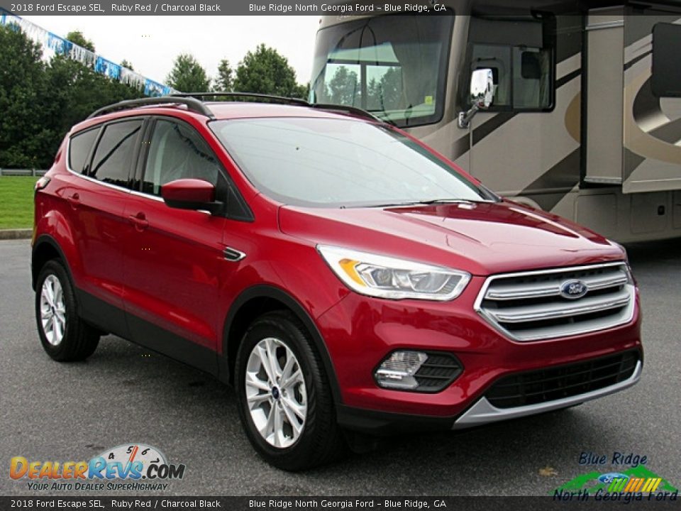 2018 Ford Escape SEL Ruby Red / Charcoal Black Photo #8