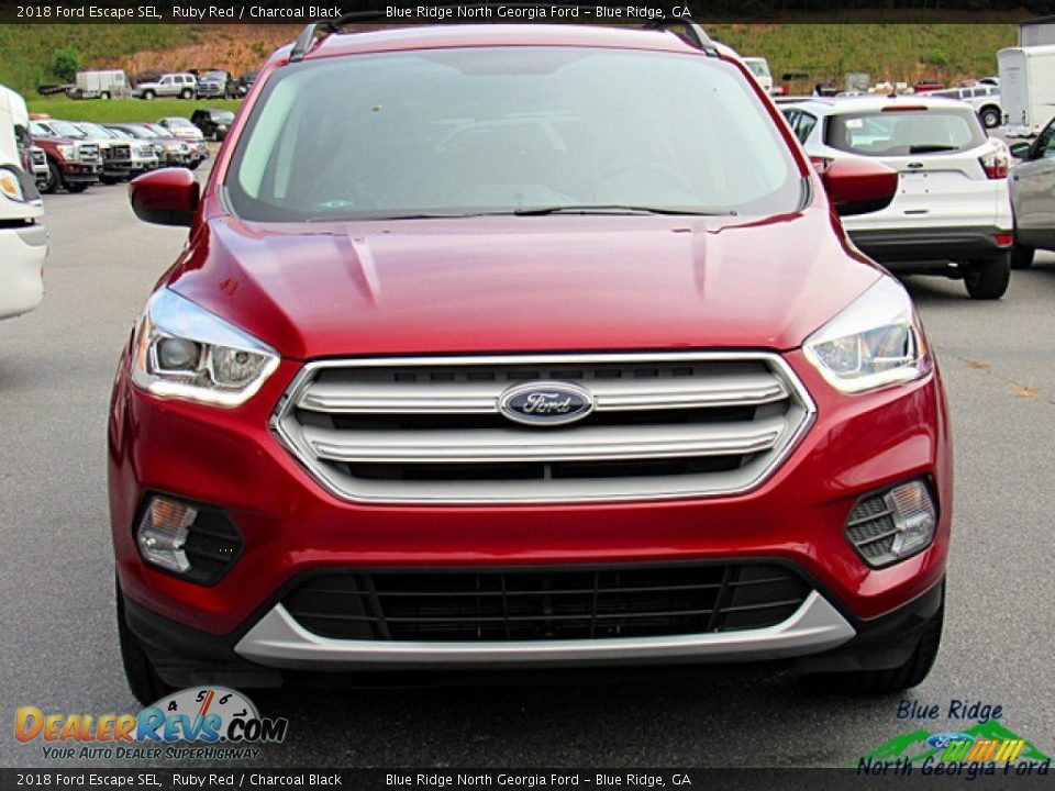 2018 Ford Escape SEL Ruby Red / Charcoal Black Photo #9