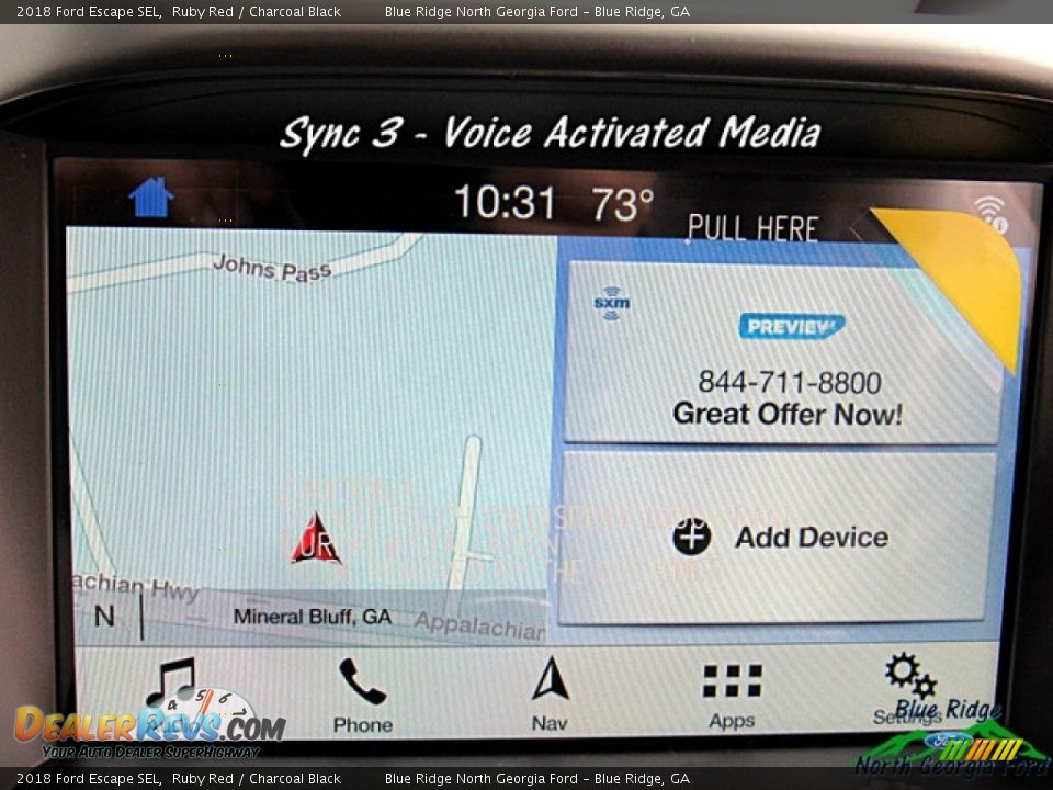 2018 Ford Escape SEL Ruby Red / Charcoal Black Photo #17