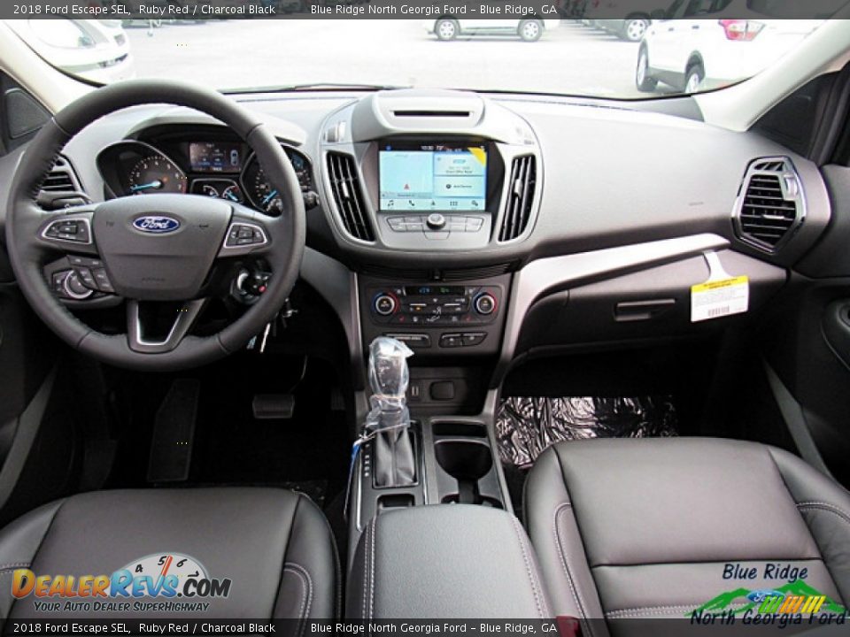 2018 Ford Escape SEL Ruby Red / Charcoal Black Photo #24