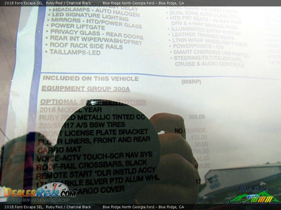 2018 Ford Escape SEL Ruby Red / Charcoal Black Photo #26